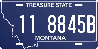 MT license plate 118845B