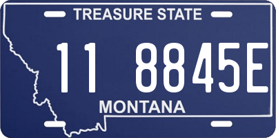 MT license plate 118845E