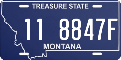 MT license plate 118847F