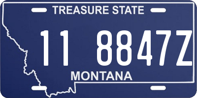 MT license plate 118847Z