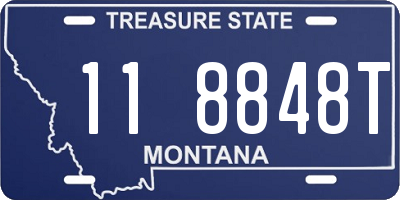 MT license plate 118848T