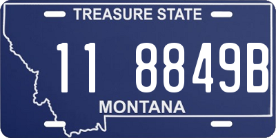 MT license plate 118849B