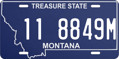 MT license plate 118849M