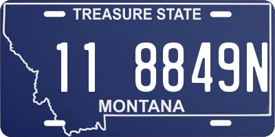 MT license plate 118849N