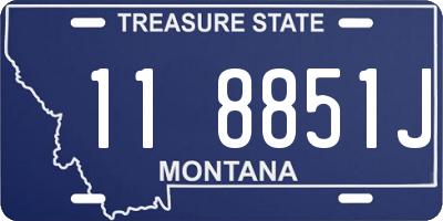 MT license plate 118851J