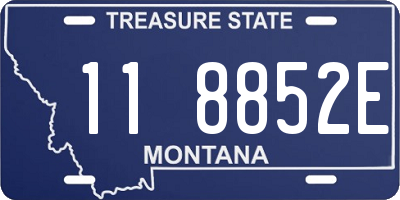 MT license plate 118852E