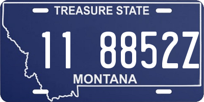 MT license plate 118852Z