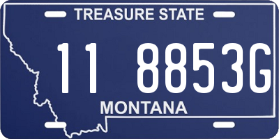 MT license plate 118853G