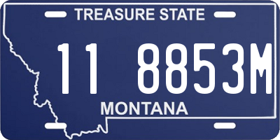 MT license plate 118853M