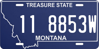 MT license plate 118853W