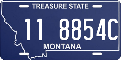 MT license plate 118854C