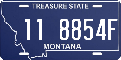 MT license plate 118854F