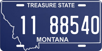 MT license plate 118854O