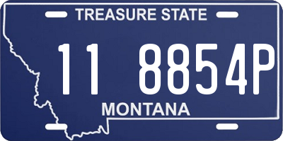 MT license plate 118854P