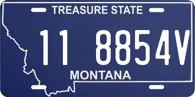 MT license plate 118854V