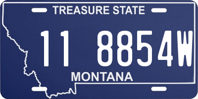 MT license plate 118854W