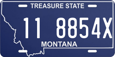 MT license plate 118854X