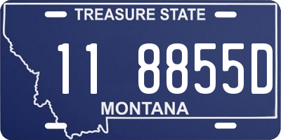 MT license plate 118855D