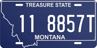 MT license plate 118857T