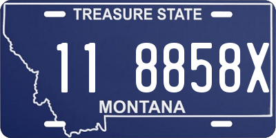 MT license plate 118858X