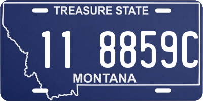 MT license plate 118859C