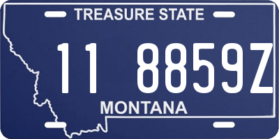 MT license plate 118859Z