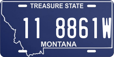 MT license plate 118861W