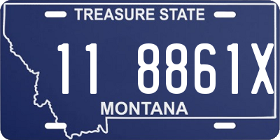 MT license plate 118861X