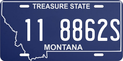 MT license plate 118862S