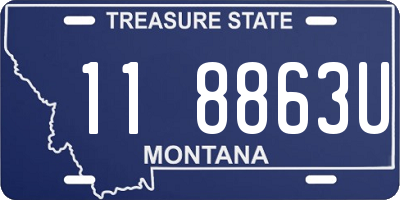 MT license plate 118863U