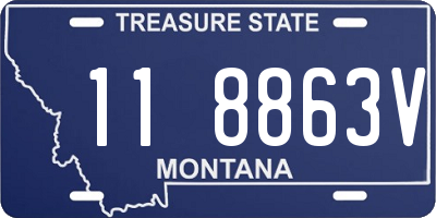 MT license plate 118863V