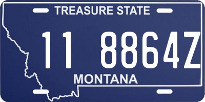 MT license plate 118864Z