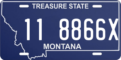 MT license plate 118866X