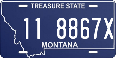 MT license plate 118867X