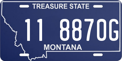 MT license plate 118870G