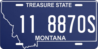 MT license plate 118870S