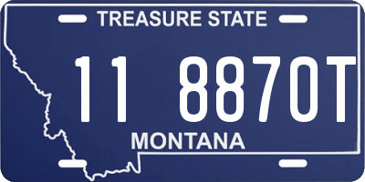 MT license plate 118870T