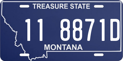 MT license plate 118871D