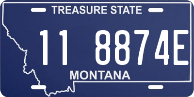 MT license plate 118874E