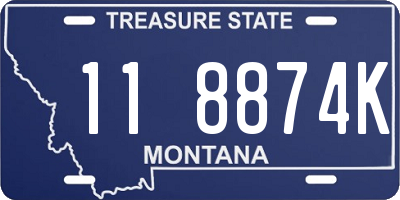 MT license plate 118874K