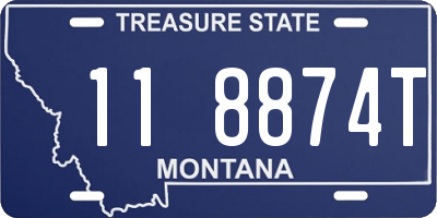 MT license plate 118874T