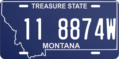 MT license plate 118874W