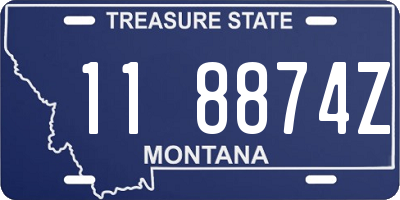 MT license plate 118874Z