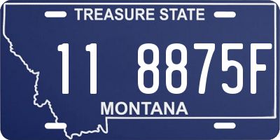 MT license plate 118875F