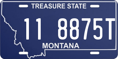 MT license plate 118875T