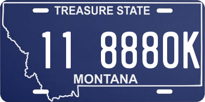 MT license plate 118880K