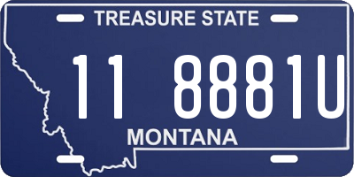 MT license plate 118881U