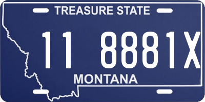 MT license plate 118881X