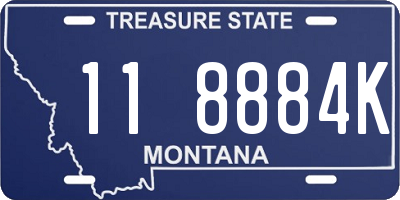 MT license plate 118884K