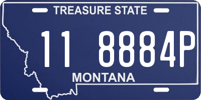 MT license plate 118884P